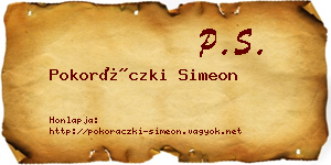 Pokoráczki Simeon névjegykártya
